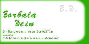 borbala wein business card